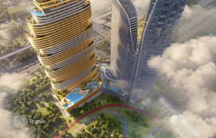 New high-rise Sapphire Residence with swimming pools, a spa center and a co-working area near the canal and a highway, Al Safa, Dubai, UAE for From $612,000