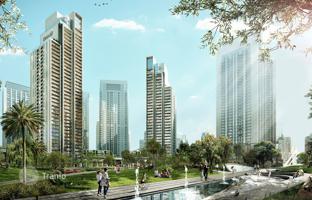Harbour Gate—apartments in a residential complex by Emaar with views of harbor and large park, swimming pools and gym in Dubai Creek Harbour for From $915,000