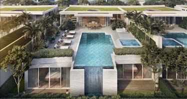 New complex of villas with swimming pools and gardens on the first sea line, Phuket, Thailand