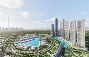 New high-rise residence 360 Riverside Crescent with swimming pools and restaurants close to the city center, Nad Al Sheba 1, Dubai, UAE for From $902,000