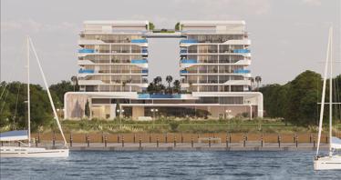 New Ocean Pearl Residence with swimming pools close to the canal and Dubai Creek, Dubai Islands, Dubai, UAE