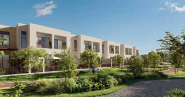 Exclusive townhouses surrounded by verdant gardens and parks, on the resort island of Mina Al Arab, Ras Al Khaimah, UAE