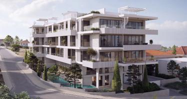 Low-rise apartment complex with swimming pool and gym, with sea and city views, Panthea, Limassol, Cyprus