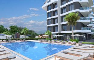 New residence with a swimming pool and a fitness center close to the center of Alanya, Оба, Turkey for From 15,270,000 TRY