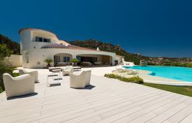 New villa with a swimming pool and a panoramic view in the center of Porto Cervo, Italy. Price on request