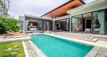 New villas with swimming pools and gardens close to beaches, Phuket, Thailand