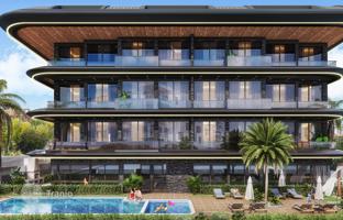 Modern luxury residence with swimming pools, a gym and a kids' playground, Alanya, Turkey for From 184,000 €