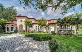 Spacious villa with a backyard, a swimming pool, a seating area, a terrace and two garages, Miami, USA for $2,495,000