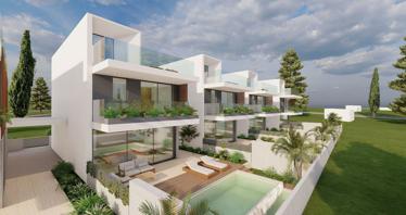 New complex of villas with roof-top gardens and panoramic sea views, Kissonerga, Cyprus