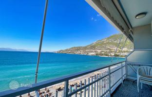 One-bedroom apartment on the first line from the beach, Loutraki, Peloponnese, Greece. Price on request