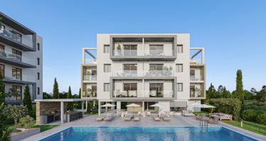 New complex with a swimming pool and parking in the Universal area of ​​Paphos, Cyprus