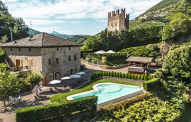 Magnificent villa with a pool and a medieval castle in Trento, Italy. Price on request