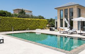 Complex of villas with pools and a tennis court on the first line from the sea in Chania, Crete, Greece. Price on request