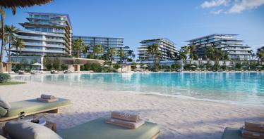 New residence Rixos Beach Residence with swimming pools and gardens at 50 meters from the beach, Dubai Islands, Dubai, UAE