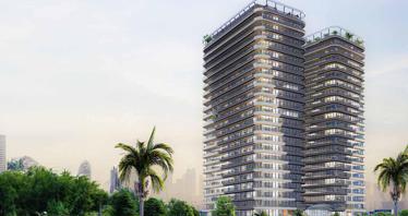 New residence The Community Sports Arena with a swimming pool and a lounge area, Dubai Sports City, Dubai, UAE