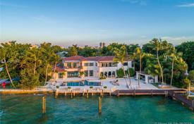 Comfortable villa with a garden, a backyard, a pool, a relaxation area and terraces, Miami Beach, USA for $32,500,000
