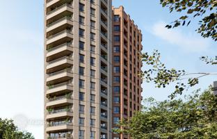 New residential complex with a roof-top terrace, a lounge areas and a view of the Thames, Woolwich, London, UK for From £438,000