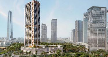 New project Eltiera Heights with swimming pools. a spa and lounge areas, Jumeirah Heights, Dubai, UAE