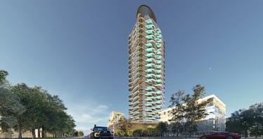 New high-rise complex of apartments with private swimming pools Volga Tower, JVT, Dubai, UAE