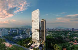 High-rise residence with a swimming pool and green areas, Phnom Penh, Cambodia for From $275,000