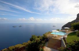 Stylish new villa with a swimming pool, a garden and a panoramic sea view, Sorrento, Italy. Price on request
