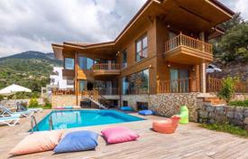 Luxury villa with a swimming pool, a parking and a panoramic sea view near the beach, Faralya, Turkey for $474,000