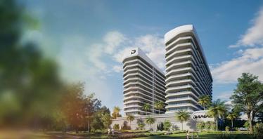 New residence Elo 2 with a swimming pool and a bar, Damac Hills 2, Dubai, UAE