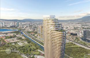 New high-rise residence with swimming pools and a green area close to the coast, Izmir, Turkey for From 15,788,000 TRY