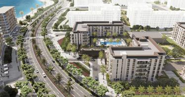 New apartments in a residential complex Aysha Residence near the Al Khan promenade, Sharjah, UAE