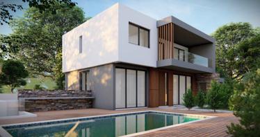 Villas with a panoramic view close to the center of Paphos, Tala, Cyprus