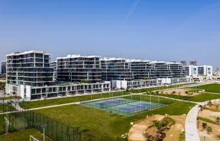 Modern apartment in Golf Town complex with a golf course, tennis courts and a swimming pool, DAMAC Hills, Dubai, UAE for $169,000