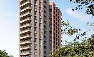 New residential complex with a roof-top terrace, a lounge areas and a view of the Thames, Woolwich, London, UK for From £435,000