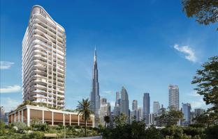 High-rise residence Vento Tower with a swimming pool and a co-working area in the center of Dubai, Business Bay, UAE for From $331,000