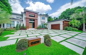 Spacious villa with a backyard, a pool, a barbecue, a patio, a terrace and a garage, Miami, USA for $4,350,000
