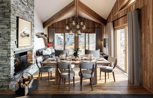 New apartment with a garden and a picturesque view near the ski slope, Les Gets, France for 860,000 €