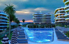 Apartments with a panoramic view in a new residence with a fitness center, 500 meters from the sea, Alanya, Turkey for $378,000