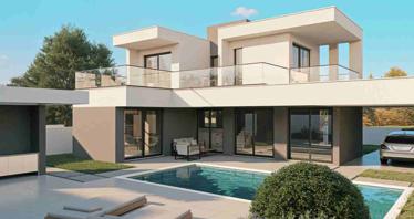 Complex of villas with swimming pools and picturesque views close to the golf resort, Paphos, Cyprus