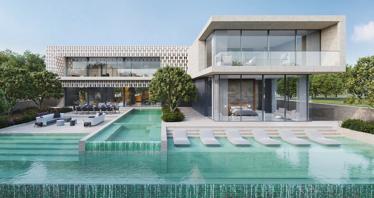 New complex of villas with a beach and a spa center close to golf club, Abu Dhabi, UAE