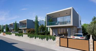 Complex of villas with a panoramic view near the beach, Chloraka, Cyprus