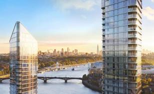 Two-bedroom apartment in a riverside residence with a swimming pool and a wellness club, in the prestigious district of Chelsea, London, UK for £1,945,000