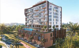 Townhouses in the new complex Bonds Avenue Residences with swimming pools, mini golf and gardens, Dubai Islands, Dubai, UAE for From $1,656,000