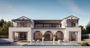New complex of villas with a swimming pool and a spa close to the beach, Abu Dhabi, UAE