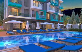 Luxury apartments in a new residence with a swimming pool, a garden and a kids' playground, near Kleopatra Beach, Alanya, Turkey for $194,000