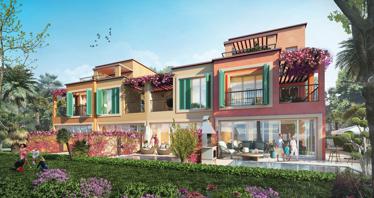 New residence Lagoons Nice with a beach, swimming pools and a spa close to the autodrome and Palm Jumeirah, Damac Lagoons, Dubai, UAE