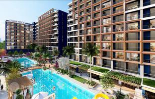New residence with a swimming pool and a water park at 520 meters from the sea, Mersin, Turkey for From 2,323,000 TRY
