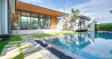 Modern complex of villas with swimming pool near beaches, Phuket, Thailand