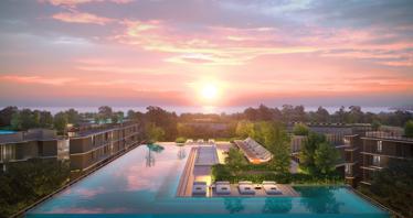 New low-rise residence with roof-top swimming pools and lounge areas in the prestigious area of Bang Tao, Phuket, Thailand
