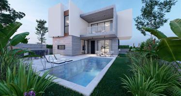 New complex of villas with gardens, Konia, Cyprus