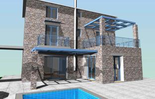 New three-storey house with a swimming pool and a garden in Peloponnese, Greece for 350,000 €