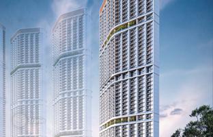New high-rise residence 330 Riverside Crescent close to the international airport and the city center, Nad Al Sheba 1, Dubai, UAE for From $527,000
